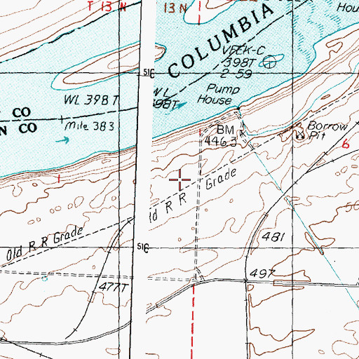 Topographic Map of Gravel Pit, WA