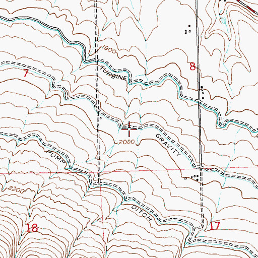 Topographic Map of Gravity Ditch, WA