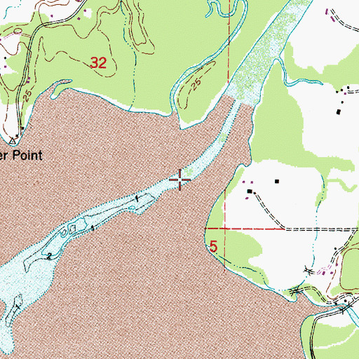 Topographic Map of Grays River, WA