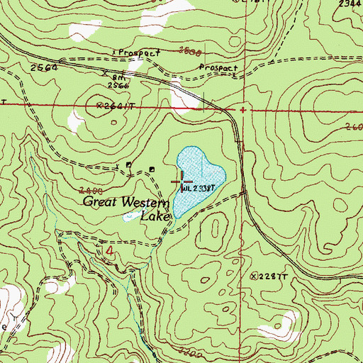 Topographic Map of Great Western Lake, WA