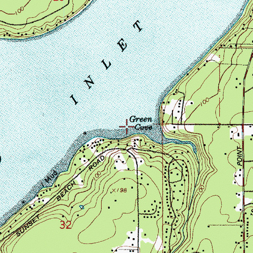 Topographic Map of Green Cove, WA