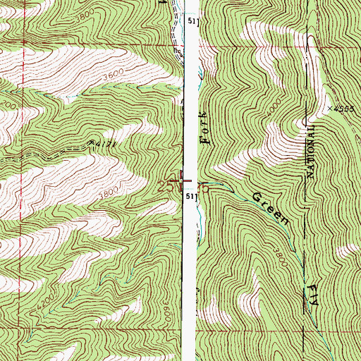 Topographic Map of Green Fly Canyon, WA