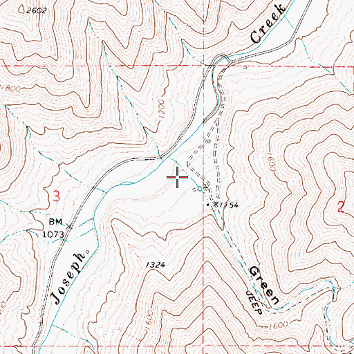 Topographic Map of Green Gulch, WA