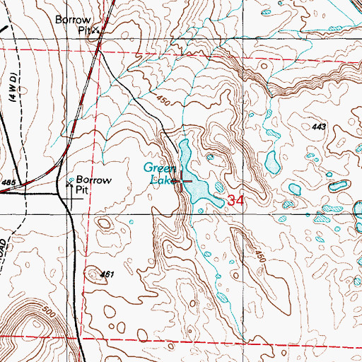 Topographic Map of Green Lake, WA