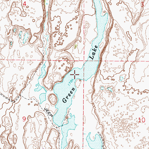 Topographic Map of Green Lake, WA