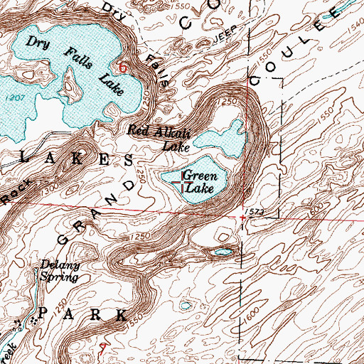Topographic Map of Green Lake, WA