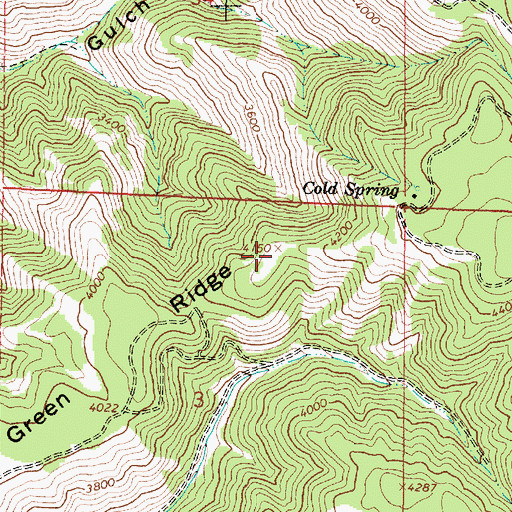 Topographic Map of Green Ridge, WA