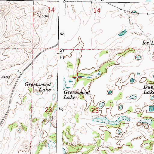 Topographic Map of Greenwood Lake, WA