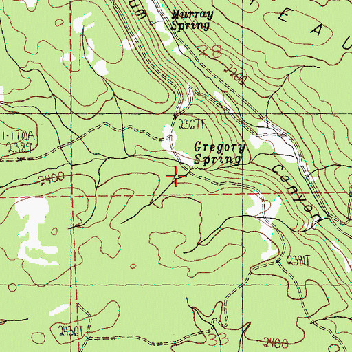 Topographic Map of Gregory Spring, WA
