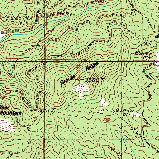 Topographic Map of Grouse Ridge, WA