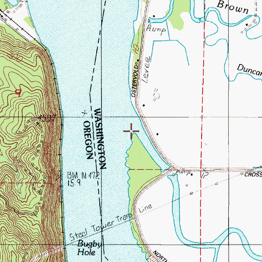 Topographic Map of Grove Slough, WA