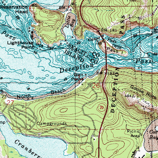 Topographic Map of Gun Point, WA