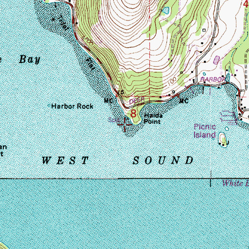 Topographic Map of Haida Point, WA