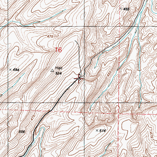 Topographic Map of Hair Farm, WA