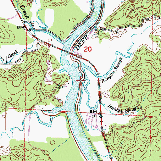 Topographic Map of Halaya Slough, WA