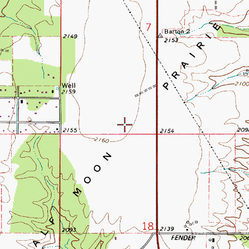 Topographic Map of Half Moon Prairie, WA