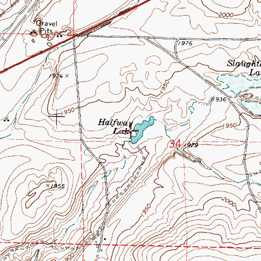 Topographic Map of Halfway Lake, WA