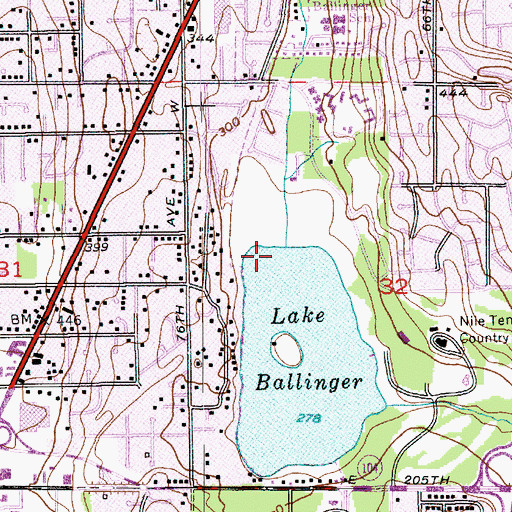 Topographic Map of Hall Creek, WA