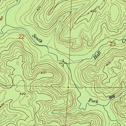 Topographic Map of Hall Creek, WA