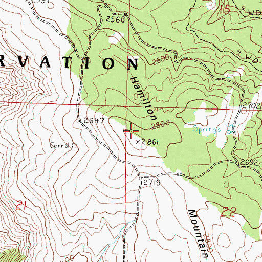 Topographic Map of Hamilton Mountain, WA