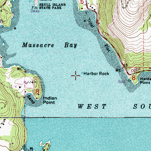 Topographic Map of Harbor Rock, WA