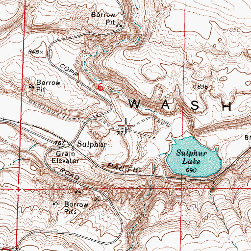 Topographic Map of Hardesty Coulee, WA