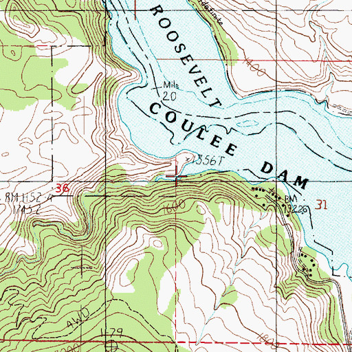 Topographic Map of Harker Canyon, WA