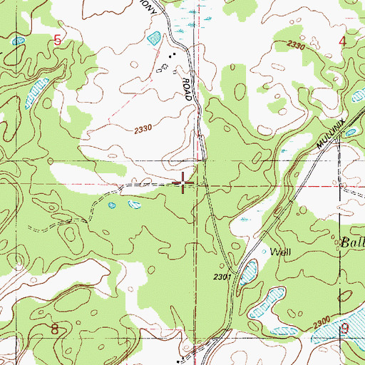 Topographic Map of Harmony School, WA