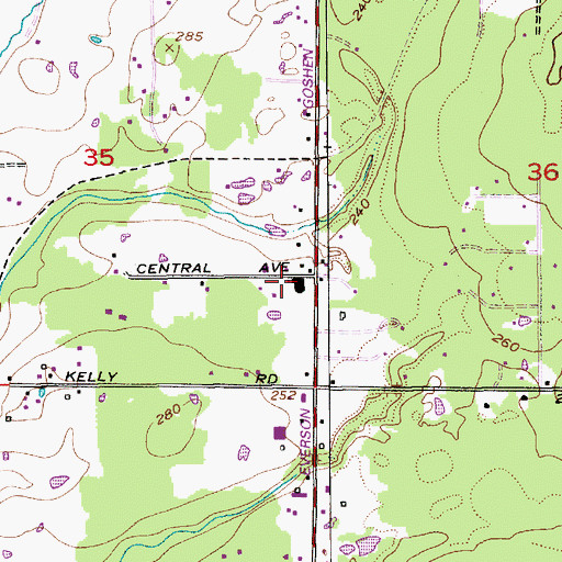 Topographic Map of Harmony School, WA