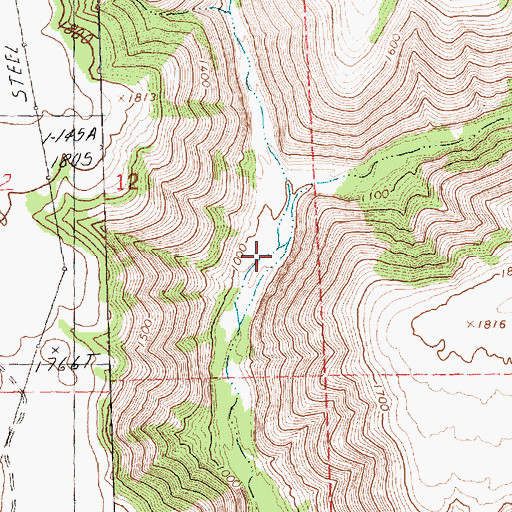 Topographic Map of Harrison Creek, WA