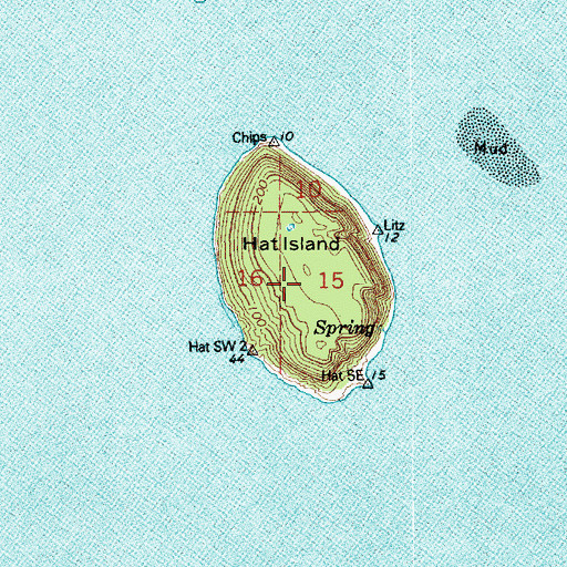 Topographic Map of Hat Island, WA