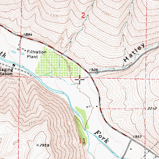 Topographic Map of Hatley Gulch, WA