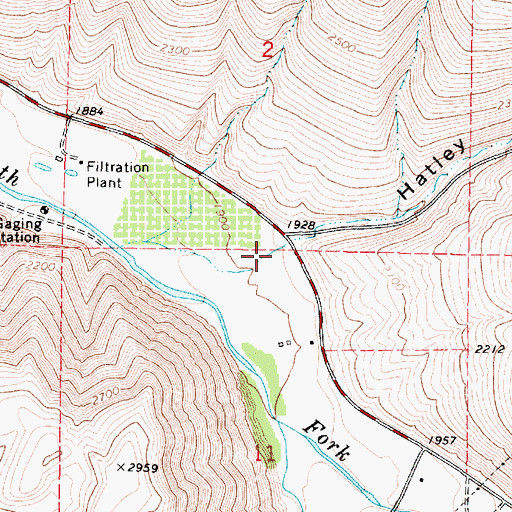 Topographic Map of Hatley Gulch, WA