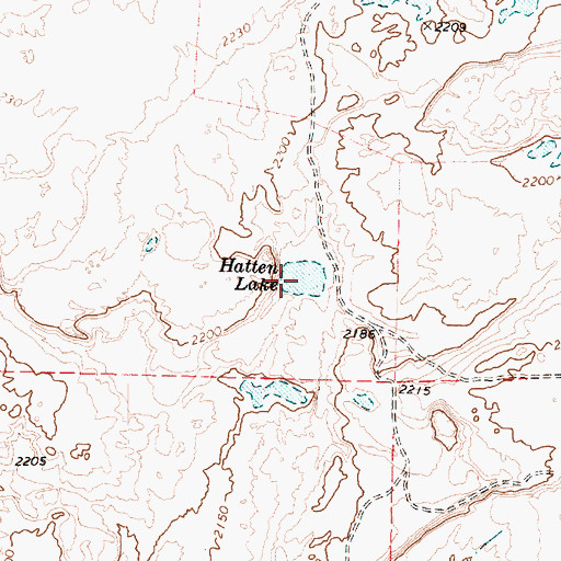 Topographic Map of Hatten Lake, WA