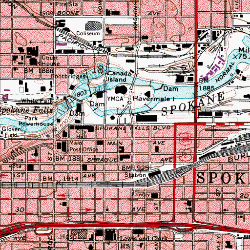 Topographic Map of Havermale Island, WA
