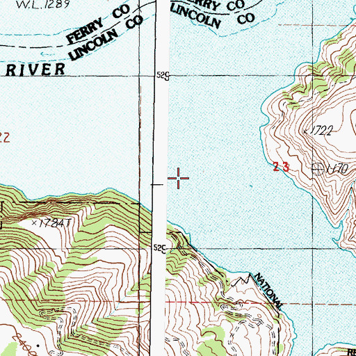 Topographic Map of Hawk Creek, WA