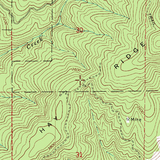 Topographic Map of Hay Ridge, WA