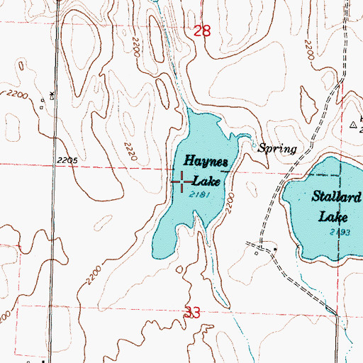 Topographic Map of Haynes Lake, WA