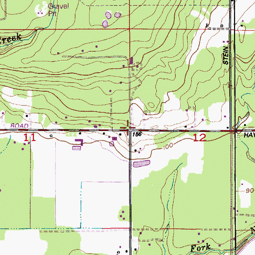 Topographic Map of Haynie Community Hall, WA
