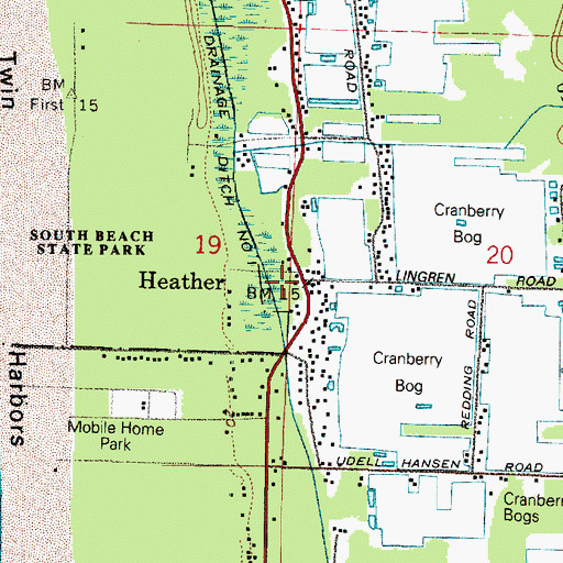 Topographic Map of Heather, WA