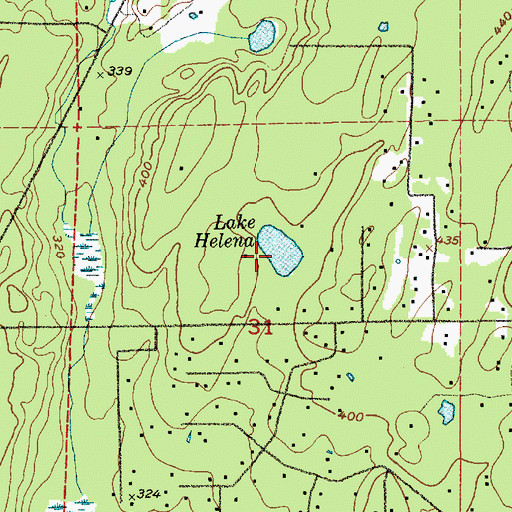Topographic Map of Helena Lake, WA
