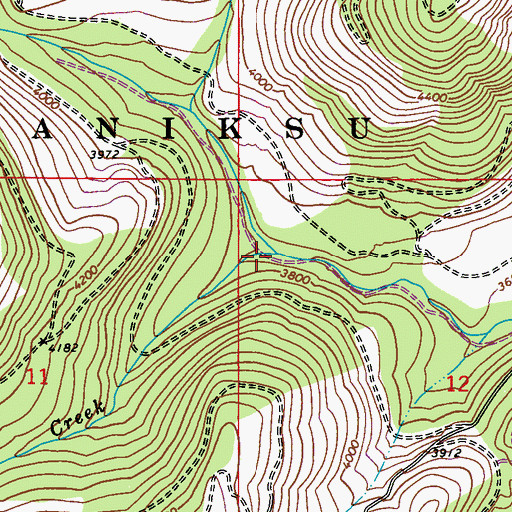 Topographic Map of Hemlock Creek, WA
