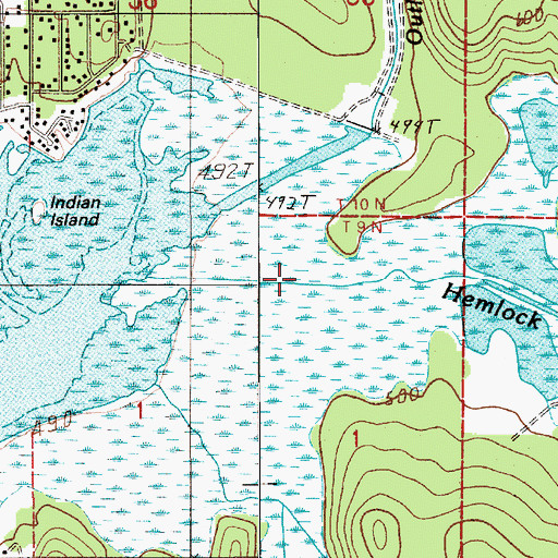 Topographic Map of Hemlock Creek, WA