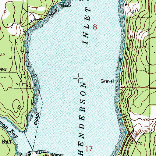 Topographic Map of Henderson Inlet, WA