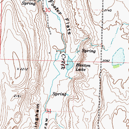Topographic Map of Henton Lake, WA