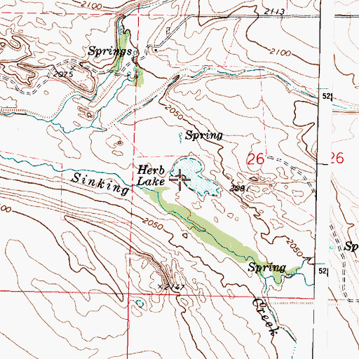 Topographic Map of Herb Lake, WA