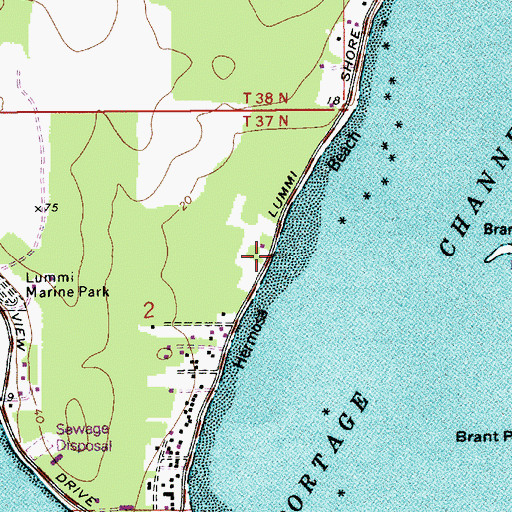 Topographic Map of Hermosa Beach, WA