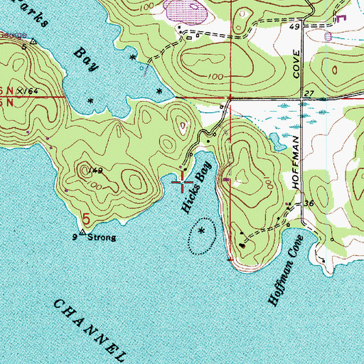 Topographic Map of Hix Bay, WA