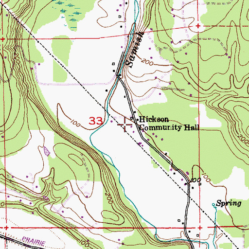 Topographic Map of Hickson Community Hall, WA