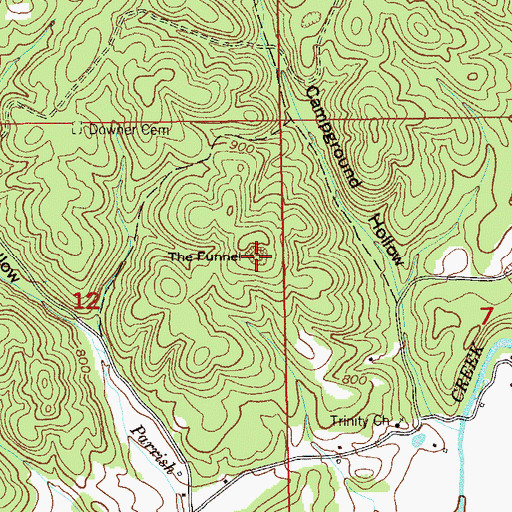 Topographic Map of The Funnel, AL